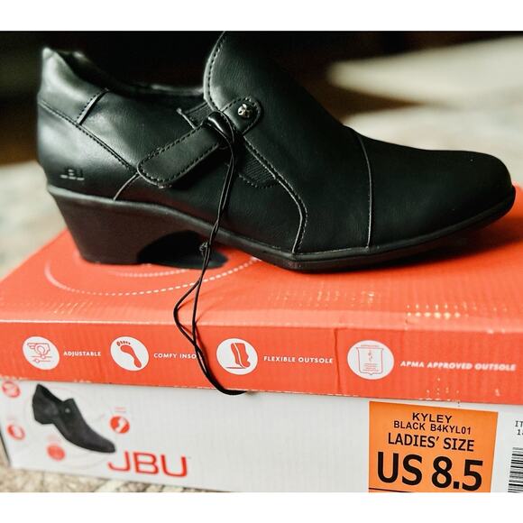 JBU by Jambu Women’s Kyley Wedge Shoes Black Size 8.5 | Slip-On Comfort Loafers - Picture 1 of 5